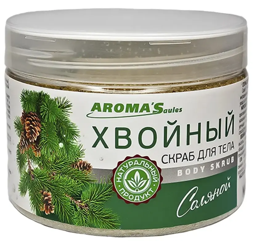 Соляной скраб для тела Aroma'Saules "Хвойный", 400 г