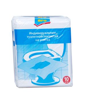 Индивидуальные туалетные покрытия на унитаз Aro, одноразовые бумажные, 10 шт
