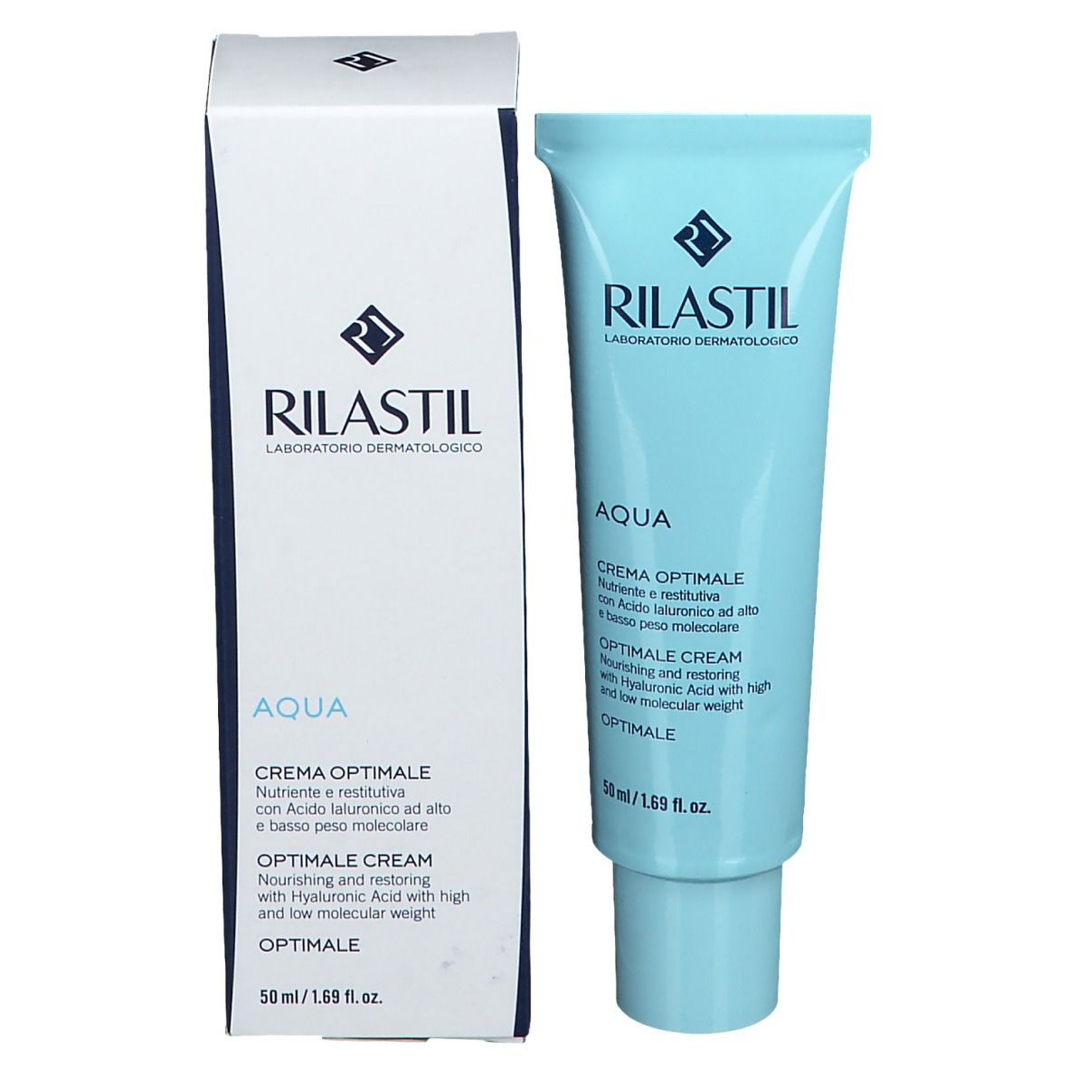 Питательный и восстанавливающий крем для лица Rilastil Aqua "Optimale", 50 мл
