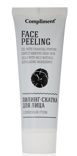 Пилинг-скатка для лица с древесным углем Compliment, 80 мл