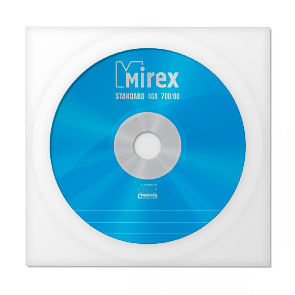 Диск CR-R Mirex Standard 700 мб в бумажном конвертес