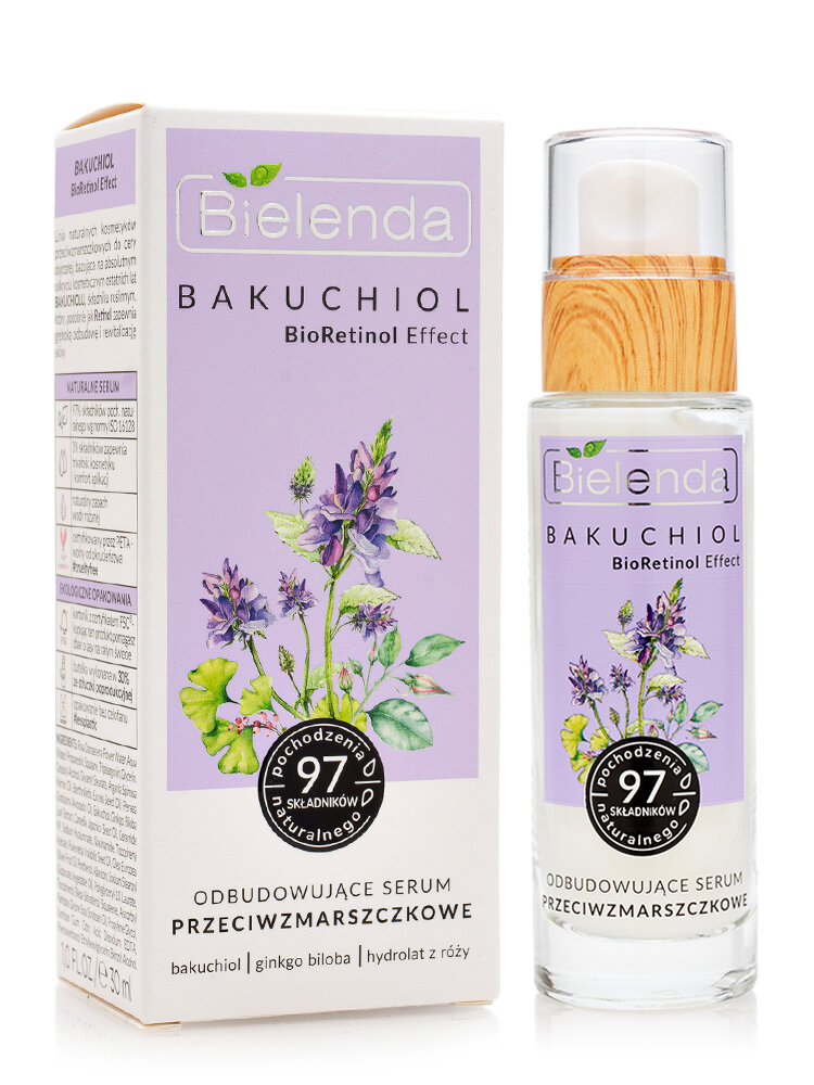 Восстанавливающая сыворотка для лица Bielenda Bakuchiol BioRetinol Effect против морщин, 30 мл