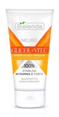 Отшелушивающая эмульсия для умывания лица Bielenda Neuro Glicol+Vit.C, 150 мл
