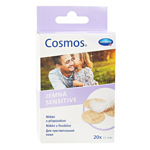 Пластырь для чувствительной кожи Cosmos Sensitive круглый, 20 шт